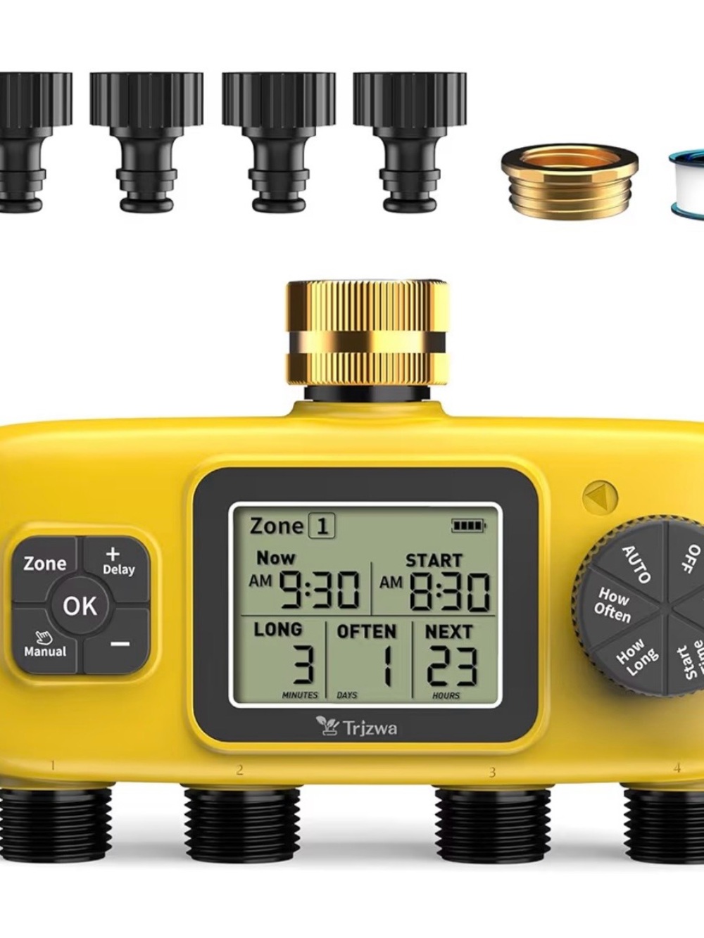 4 Zone Water Timer for Garden Hose